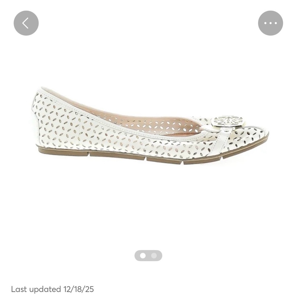 Christian Siriano White Cutout Flats